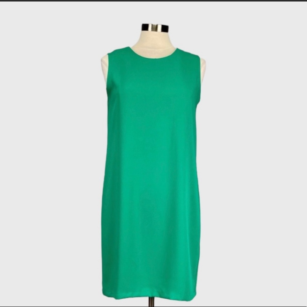 Adrienne Vittadini Green Shift Dress 6 simple & sophisticated minimalist